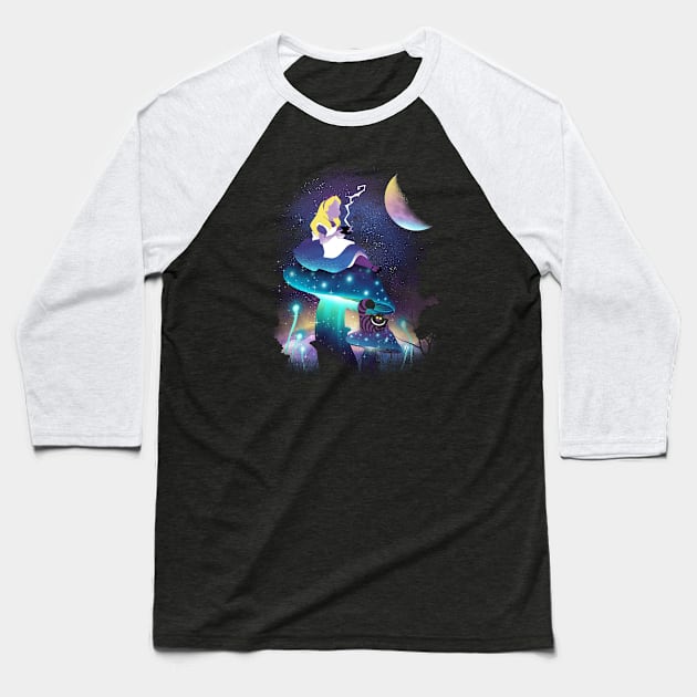 Cosmic Wonderland Baseball T-Shirt by DANDINGEROZZ